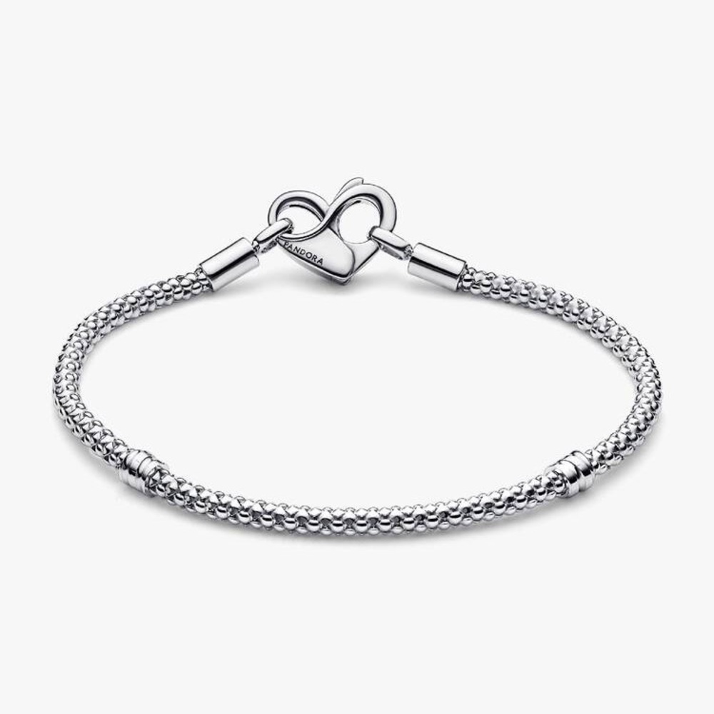 Pandora Moments Studded Chain Bracelet Size 7.5 Wrist Size 6.7 in - Picture 2 of 8